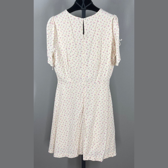 NEW Madewell Dress Womens 4 yellow pink floral fit flare preppy casual cottage - Picture 8 of 10